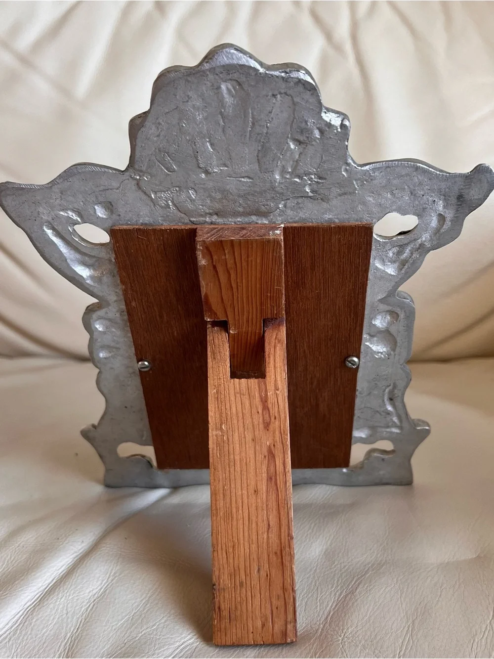 Vintage Ornate Silver Tone Decorative Picture Frame